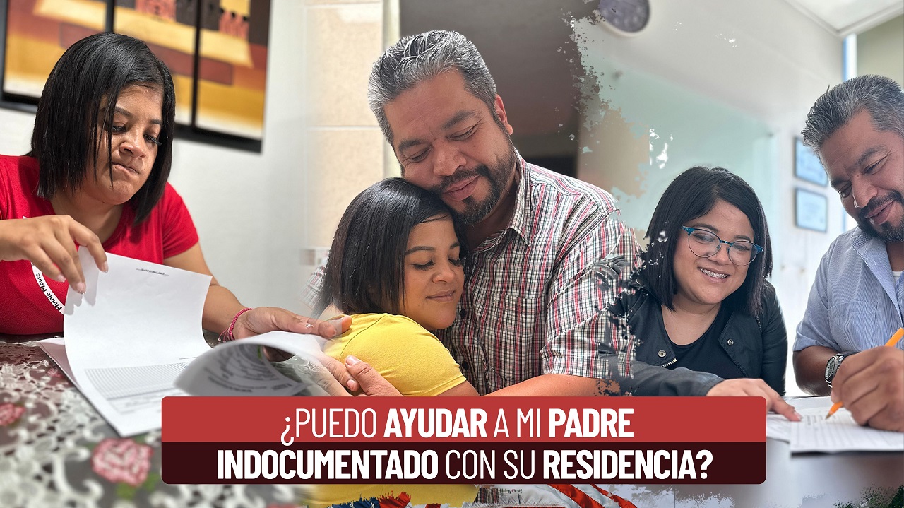 adre indocumentado con su residencia